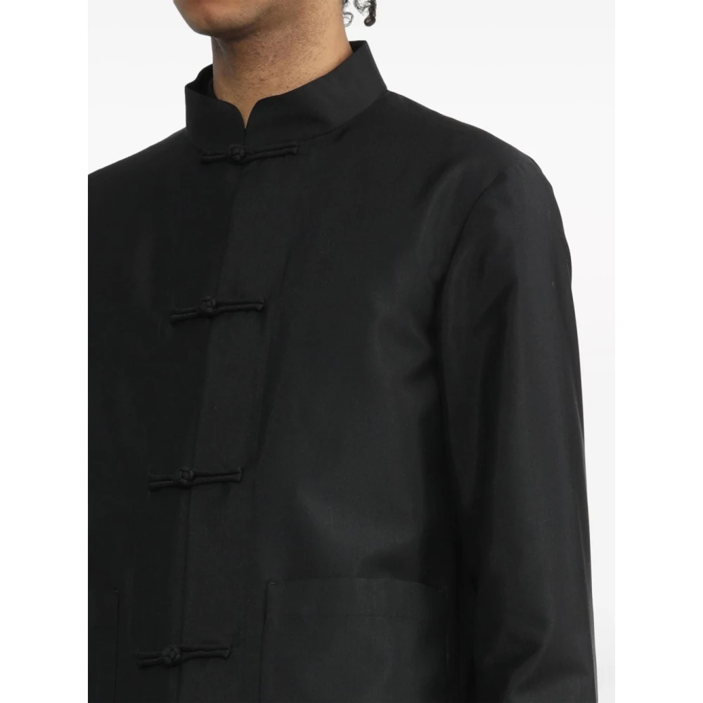 Comme des Garçons Zwarte Technische Jas met Uitgesneden Black Heren