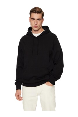ml-logo-bomull-hoodie-svart