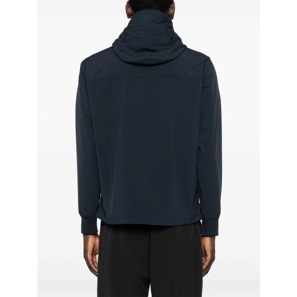 C.P. Company Blauwe Goggle Jas met Ritssluiting Blue Heren