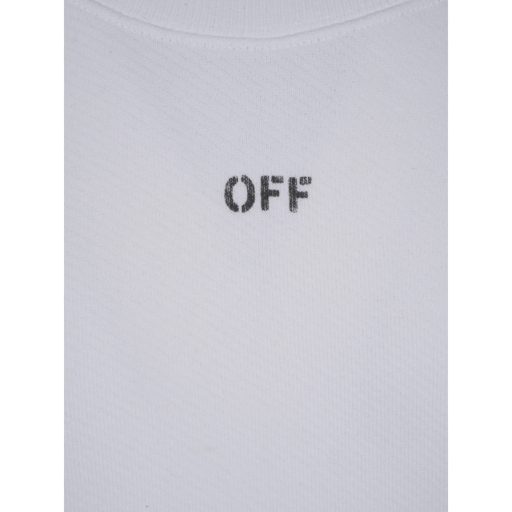 Off White Witte Sweater Stamp Tee White Heren