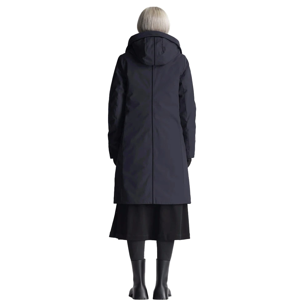 Krakatau Stedelijke Regen Parka Gaia Zwart Black Dames