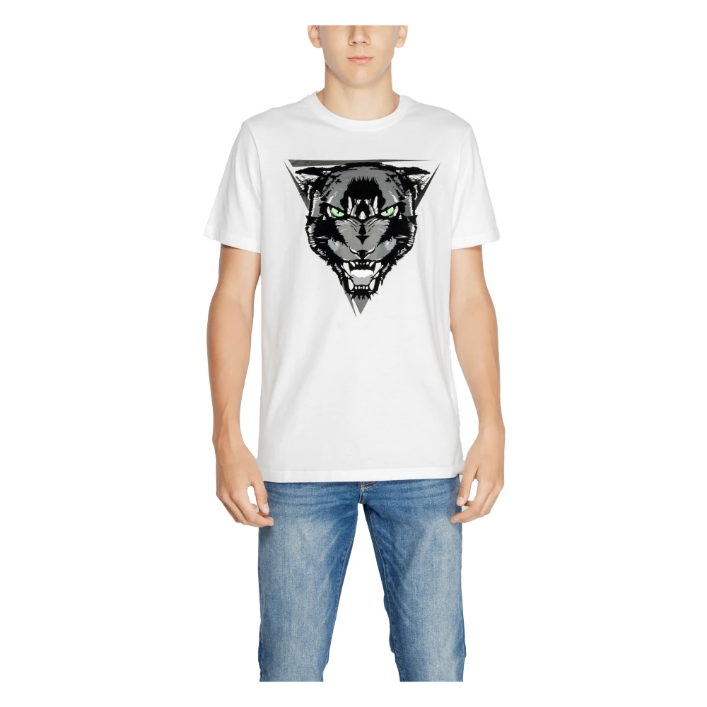 Antony Morato Wit Bedrukt Katoenen T-shirt White Heren