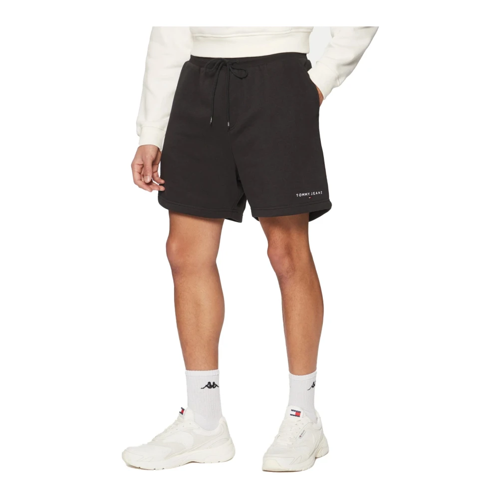 Tommy Jeans Logo Sport Shorts - Svart Broderad Black, Herr