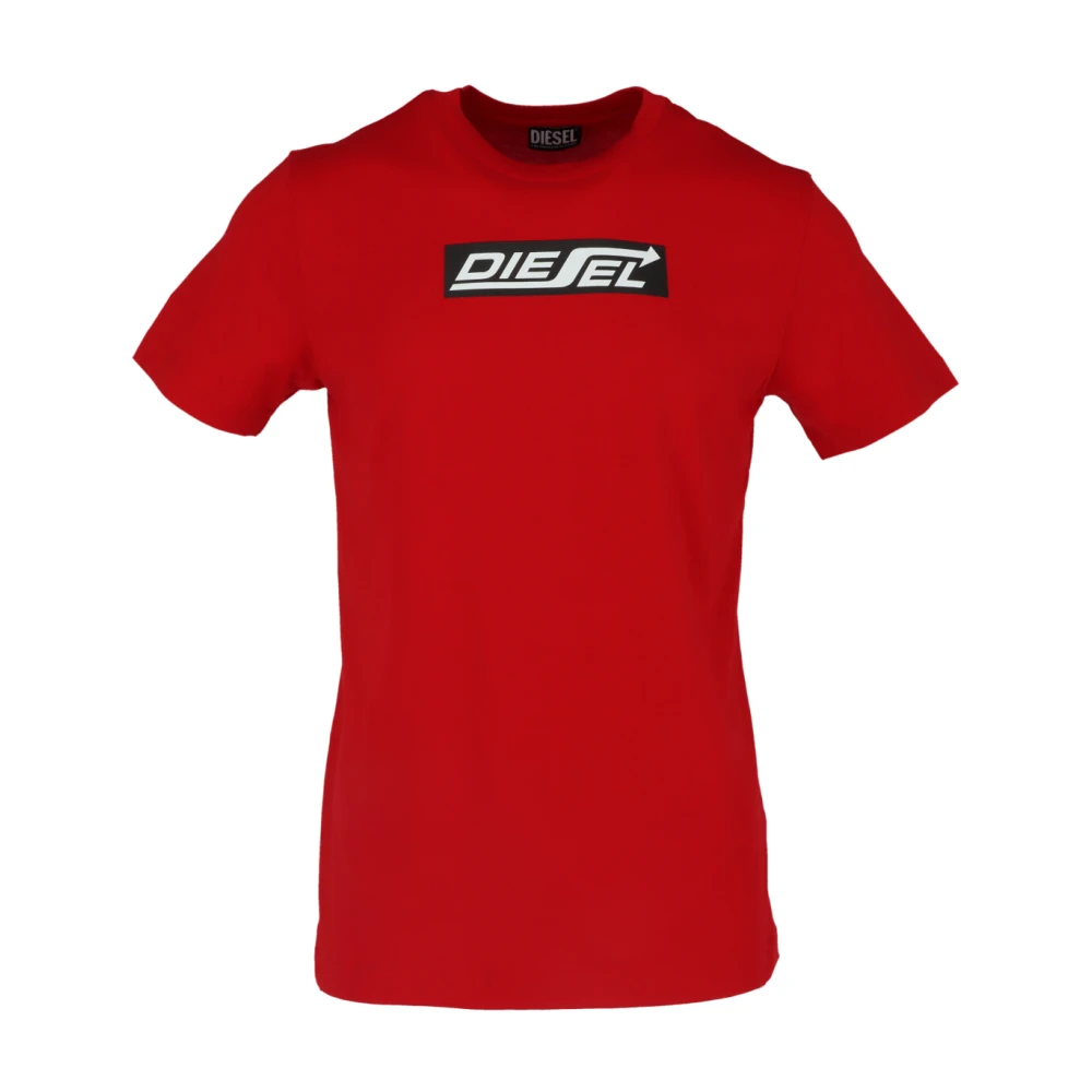 Diesel Grafische Print Dames T-shirt Red Dames