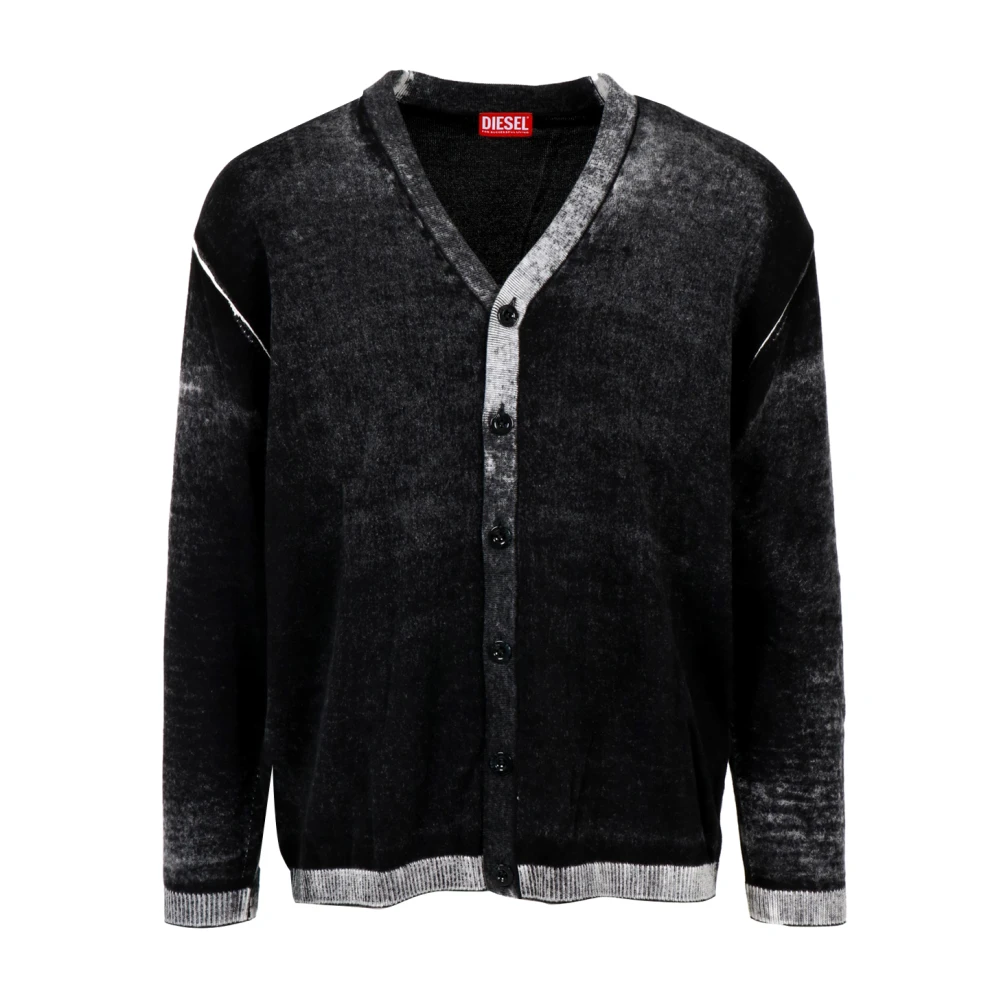 Diesel Hombre Negro - K-Larence Cardigan - Knitwear - L - K-Larence Cardigan