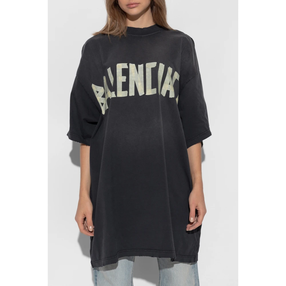 Balenciaga T-shirt met logo Gray Dames