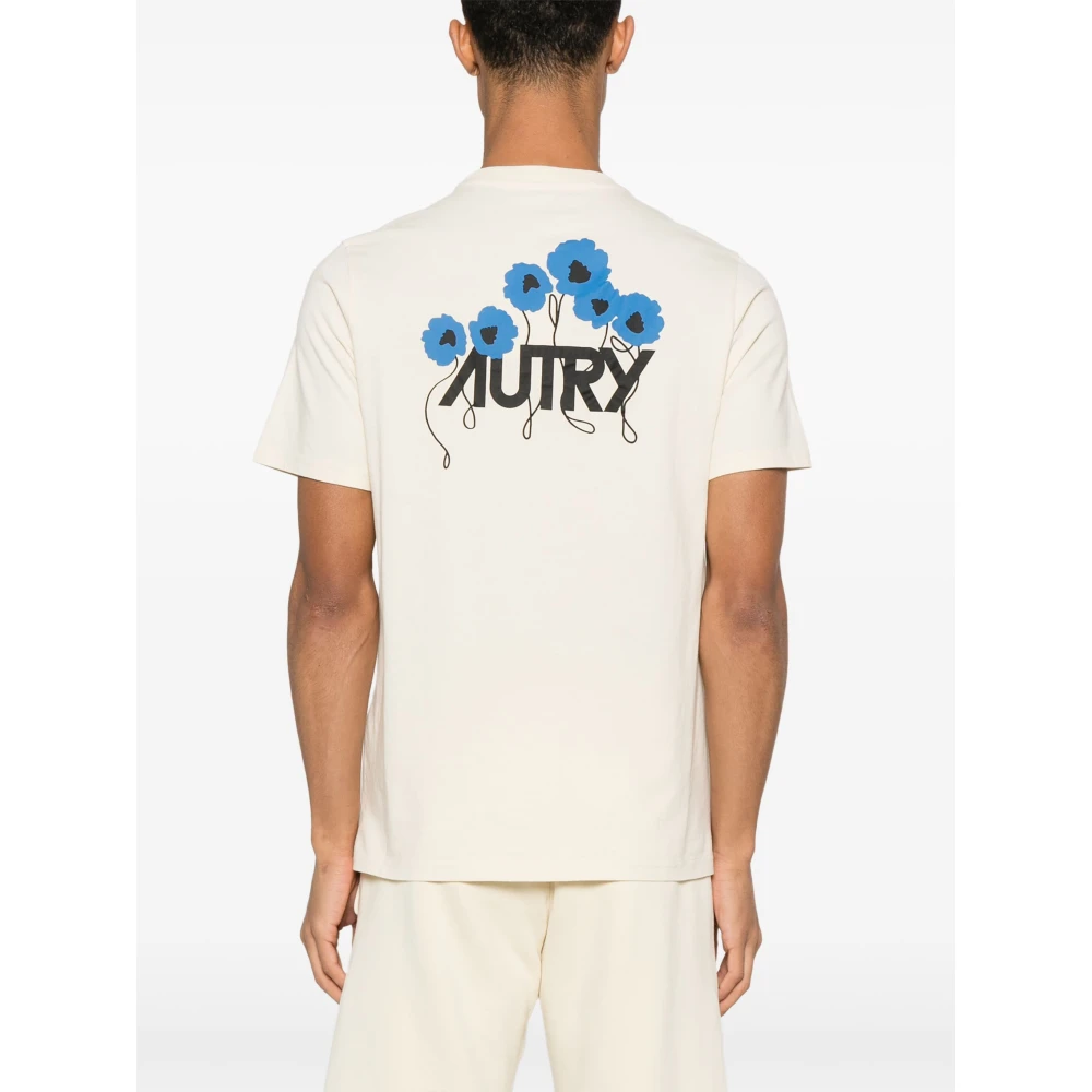 Autry Katoen Crème T-shirt en Polo Beige Heren