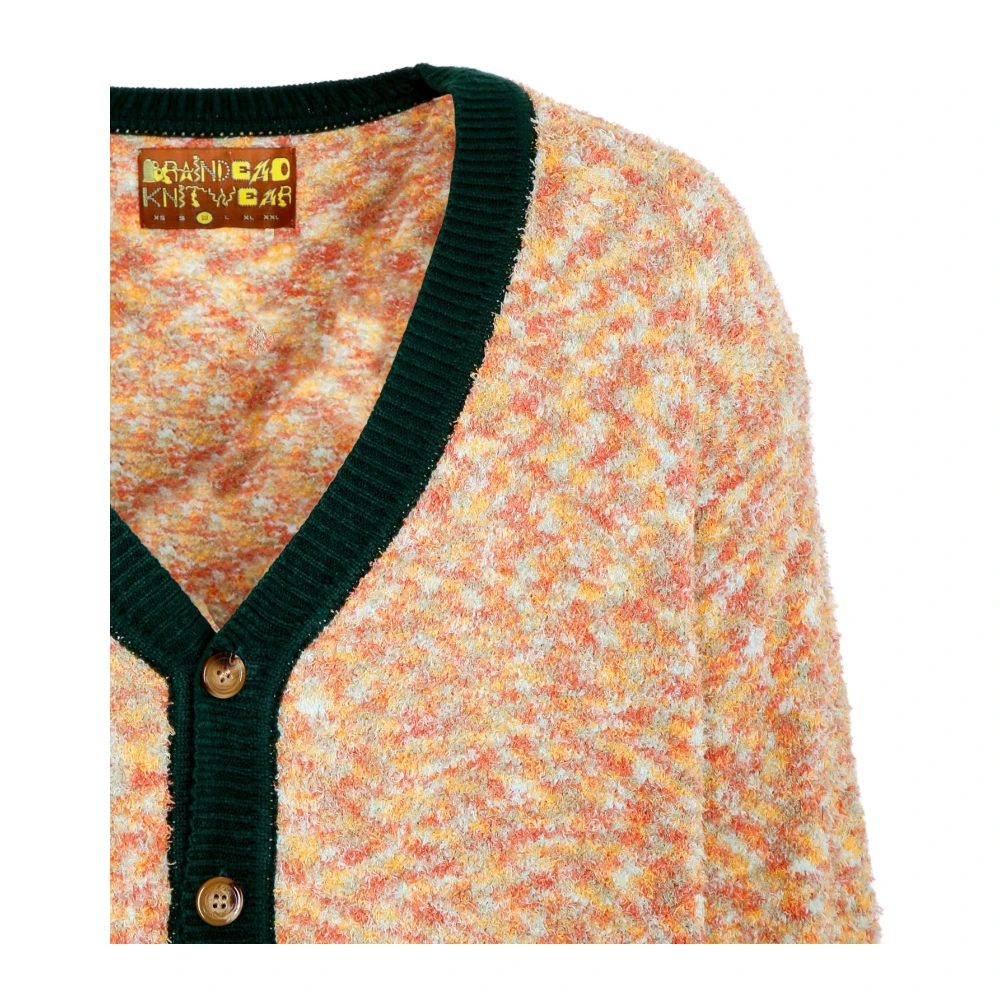 Brain Dead Gestreepte Cardigan met V-hals Multicolor Heren
