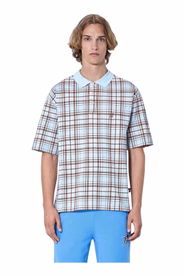 plaid-polo-skjorte