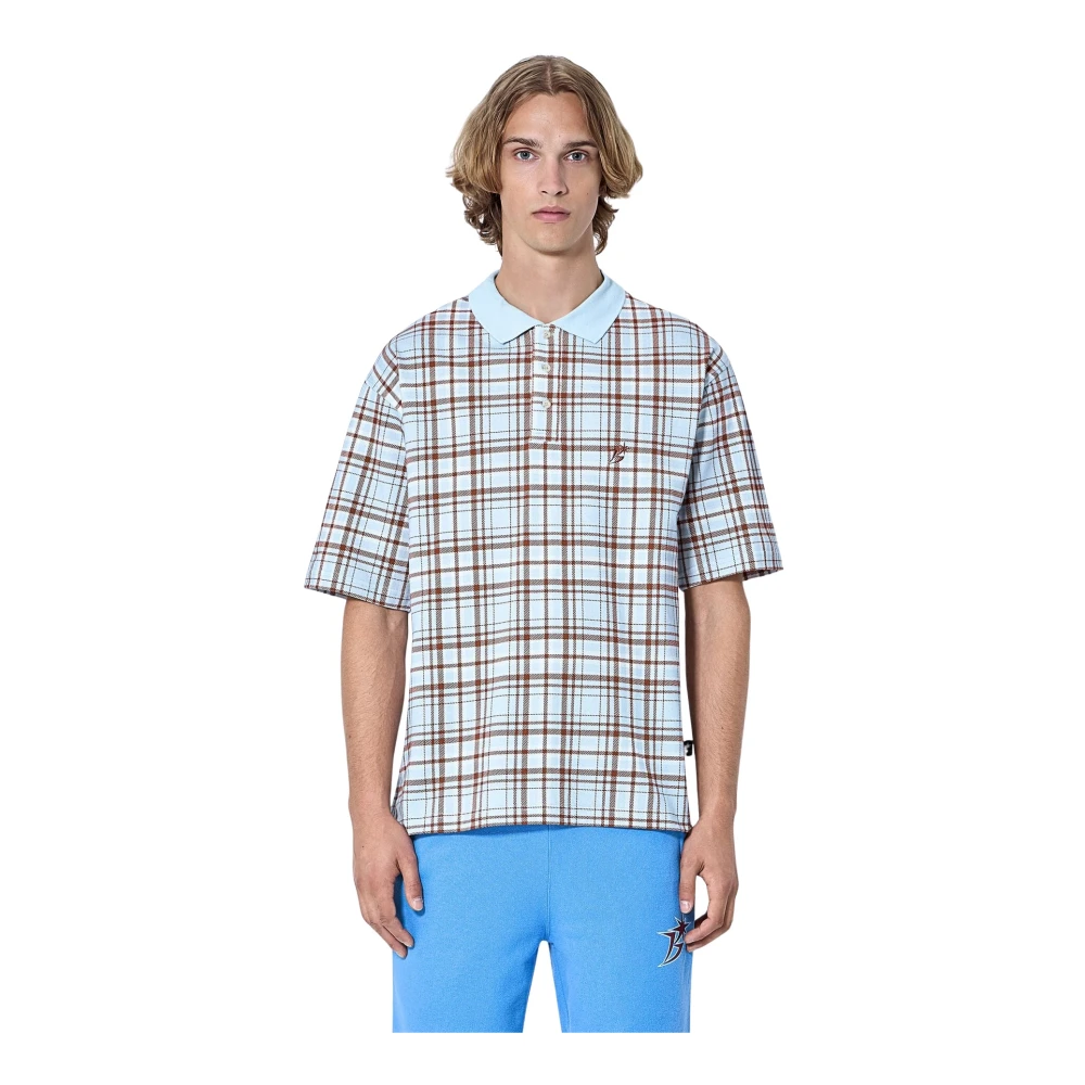 Bott Uomo Blu - Plaid Polo Shirt, E, Size: S - Immagine 2