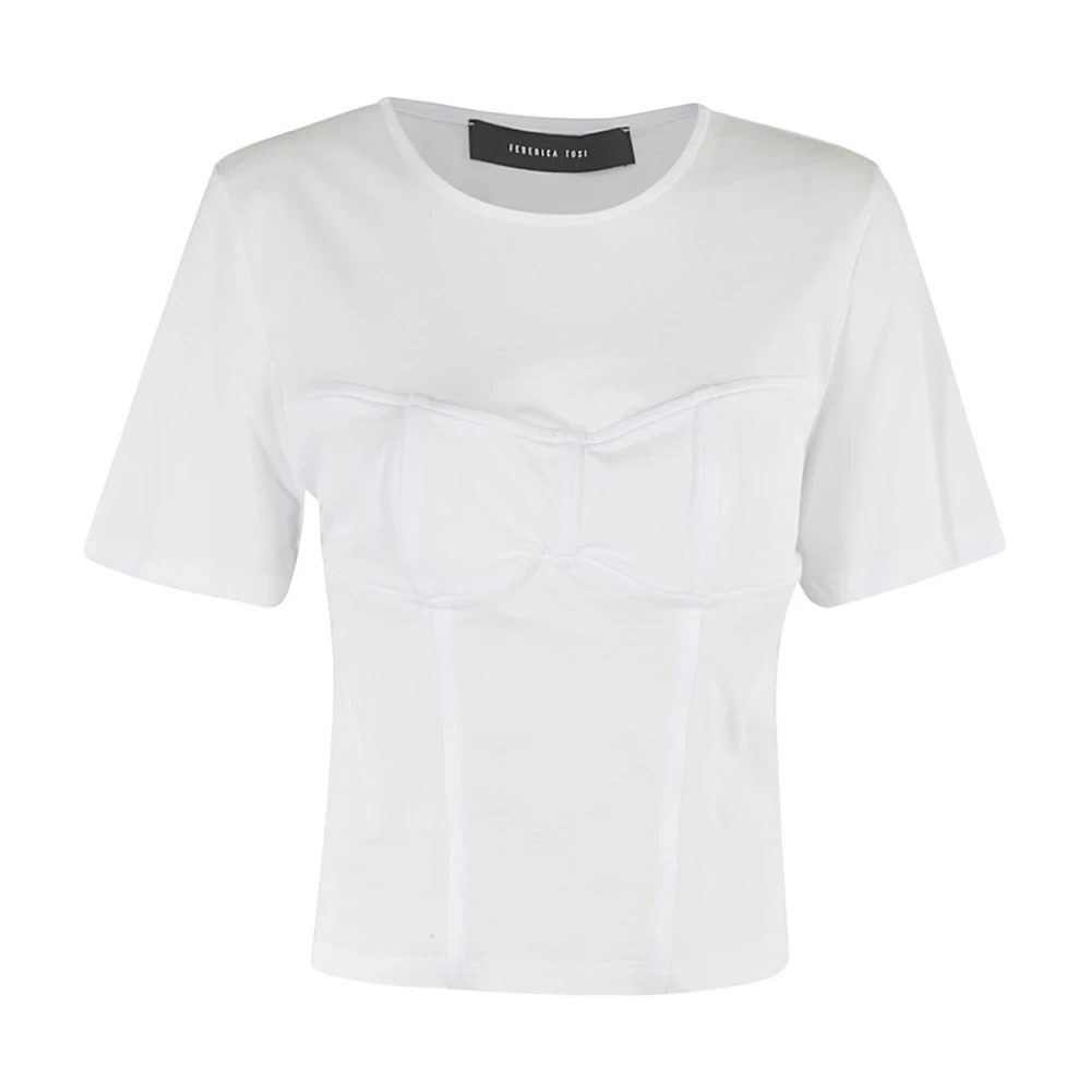 Federica Tosi Casual Katoenen T-shirt White Dames