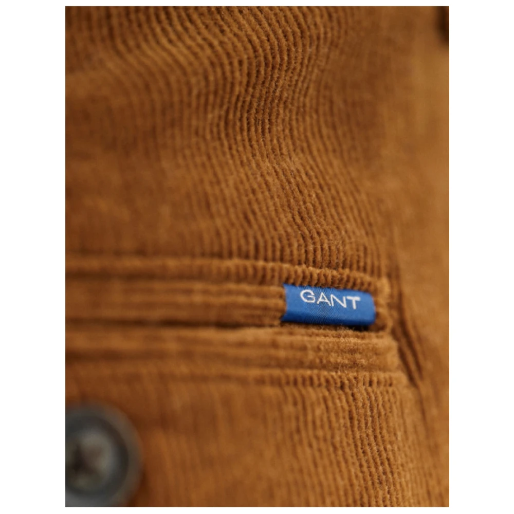 Gant Corduroy Chino Broek Brown Heren