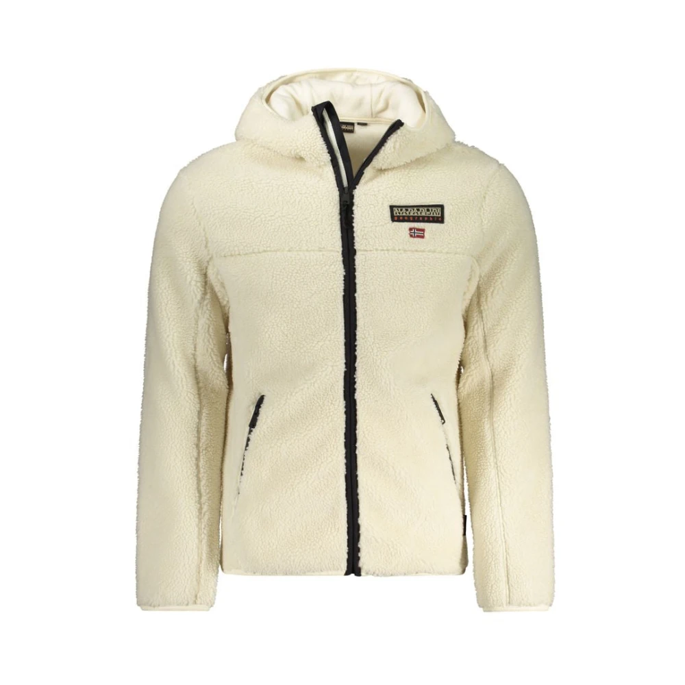 Napapijri Gewatteerde jas met capuchon en contrastdetails White Heren