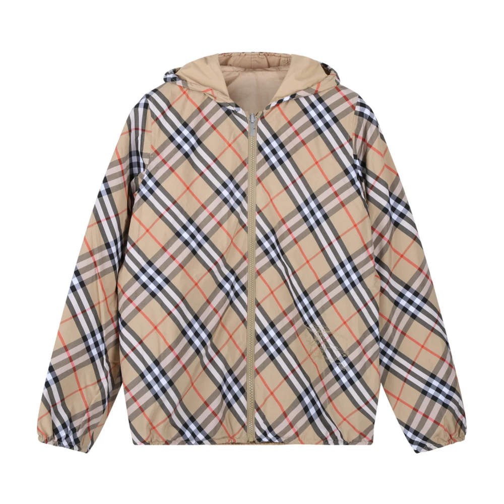 Burberry Vändbar Rutig Jacka för Barn Beige, Unisex