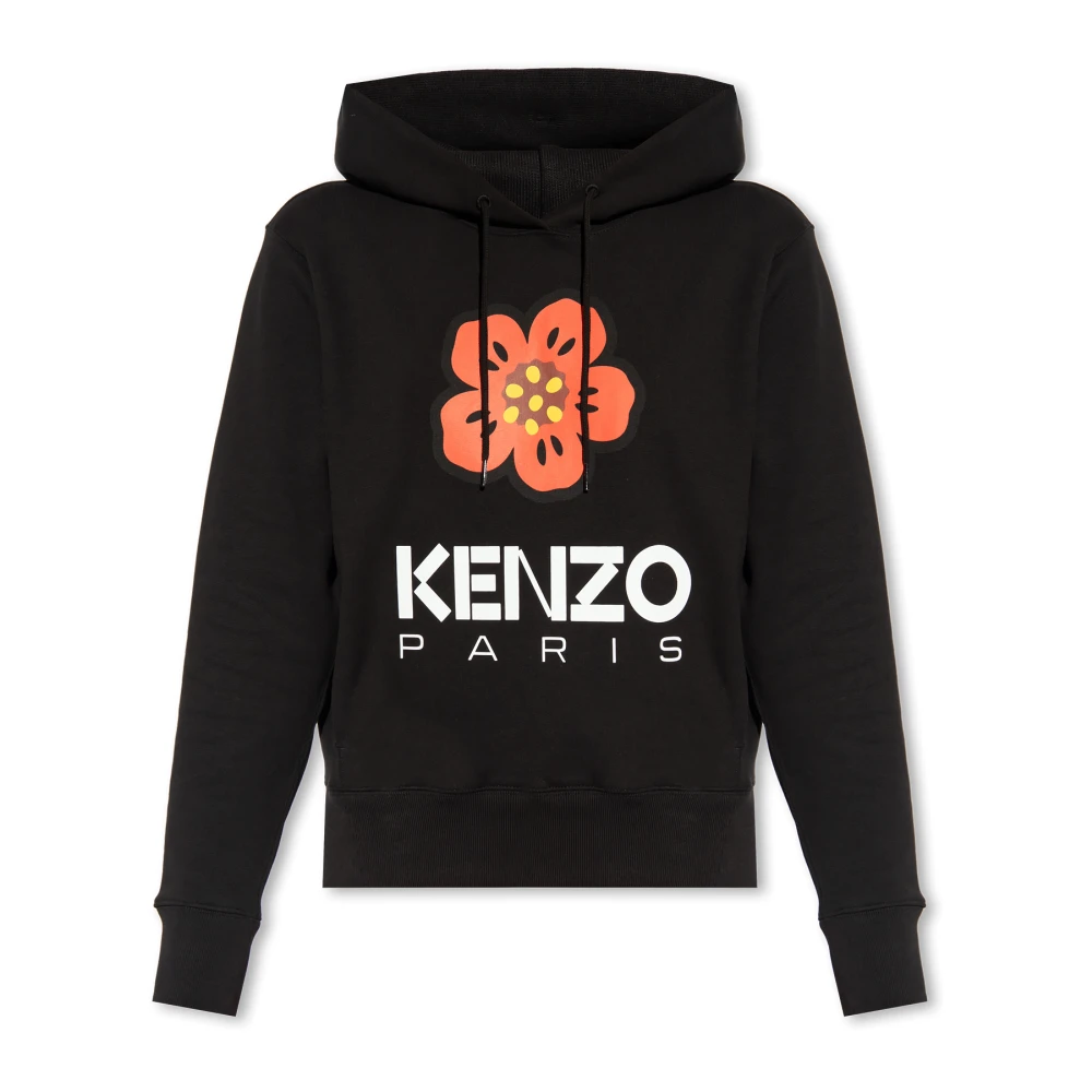 Kenzo Logo hoodie Black, Dam