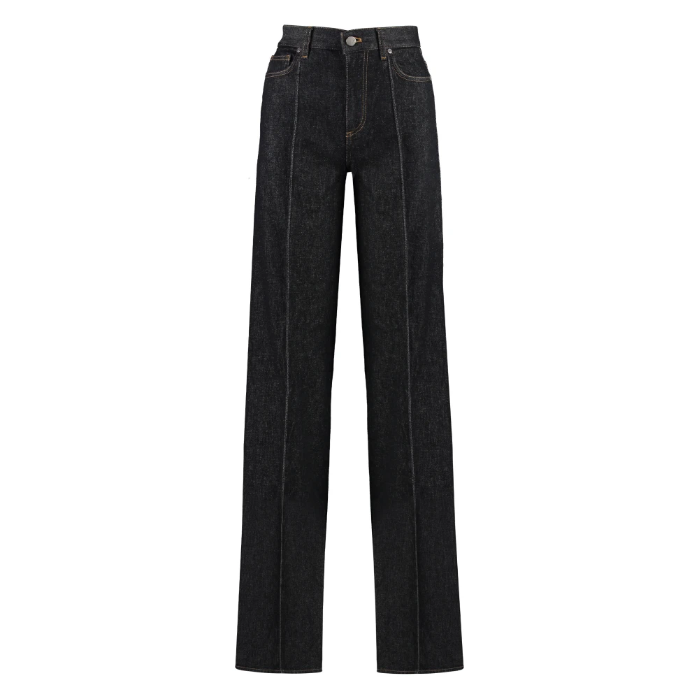 PT Torino Wijde jeans met gegraveerd logo Black Dames
