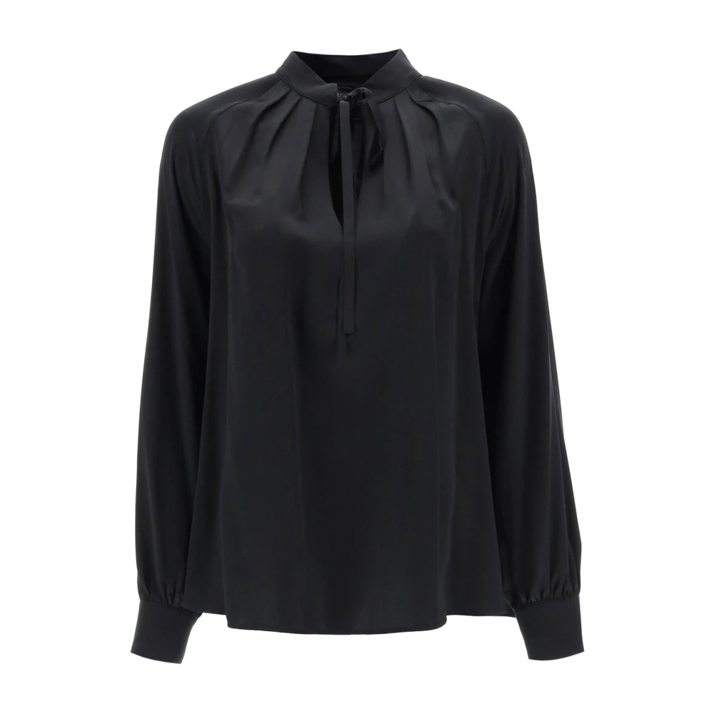 Max Mara Klassieke Witte Button-Up Overhemd Black Dames