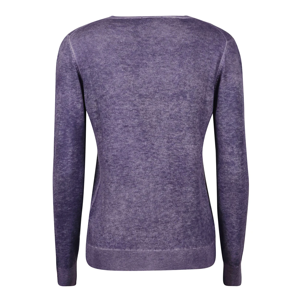 Avant Toi Merino Wol Kasjmier Trui Gemaakt in Italië Purple Dames
