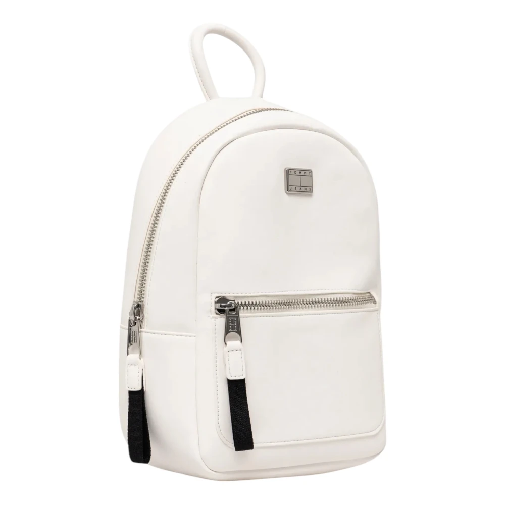 Tommy Jeans Witte Rugzak met Ritssluiting White Dames