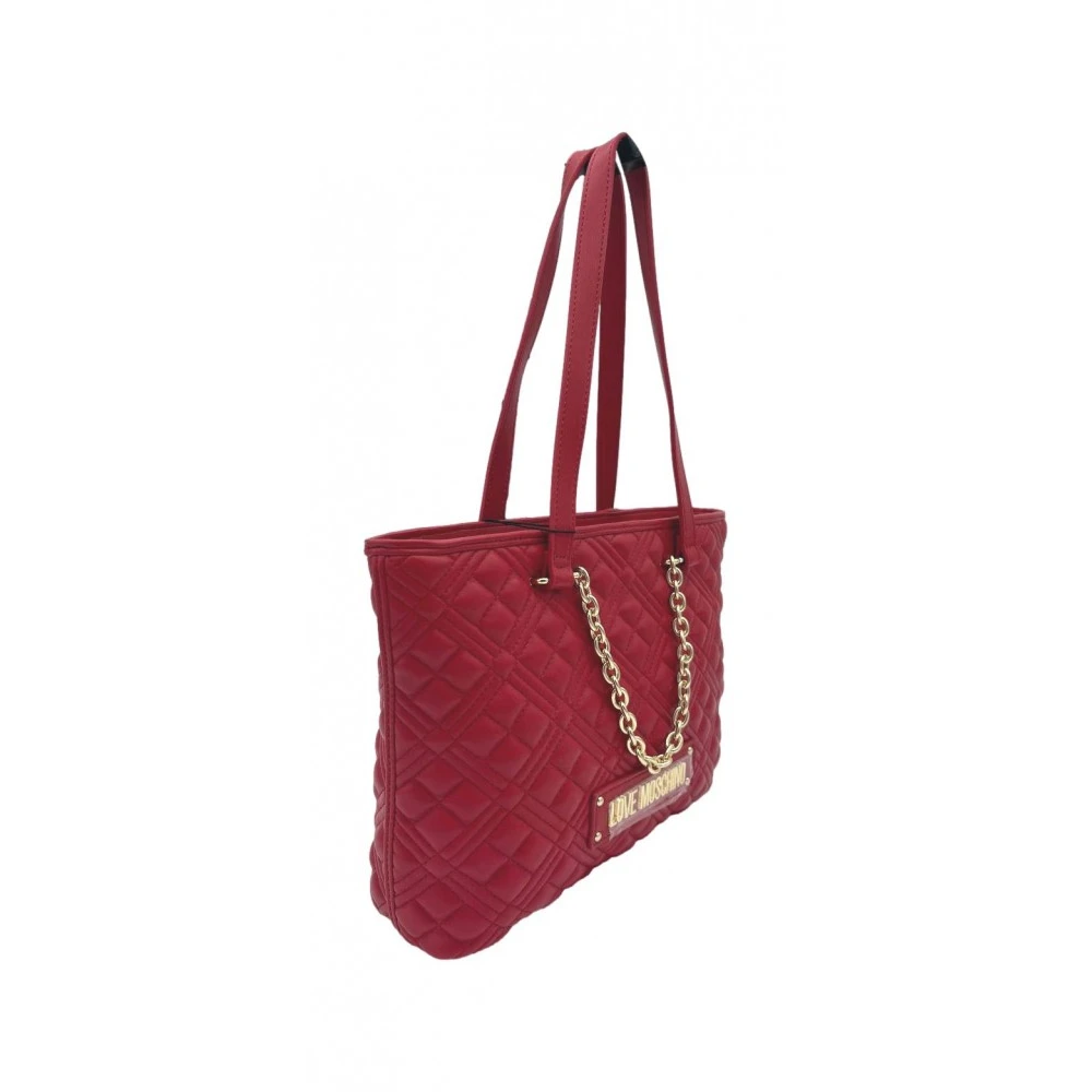 Love Moschino Schoudertas met gouden kettinghandvat Red Dames