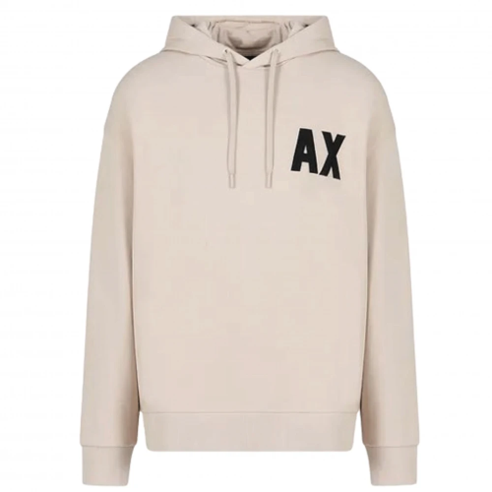 Armani Exchange Beige Heren Sweatshirt met AX Borduursel Beige Heren
