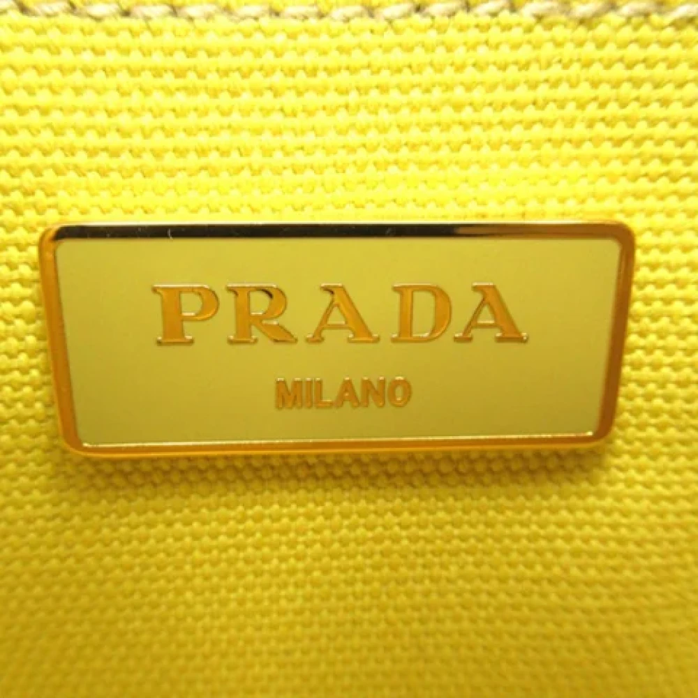 Prada Vintage Pre-owned Canvas prada-bags Yellow Dames