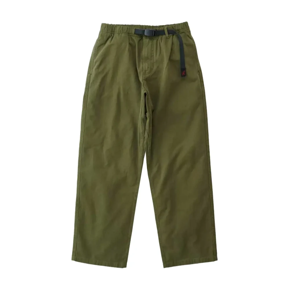 Gramicci Straight Trousers, Male, L, Straight Fit Olive Outdoor Trousers Green