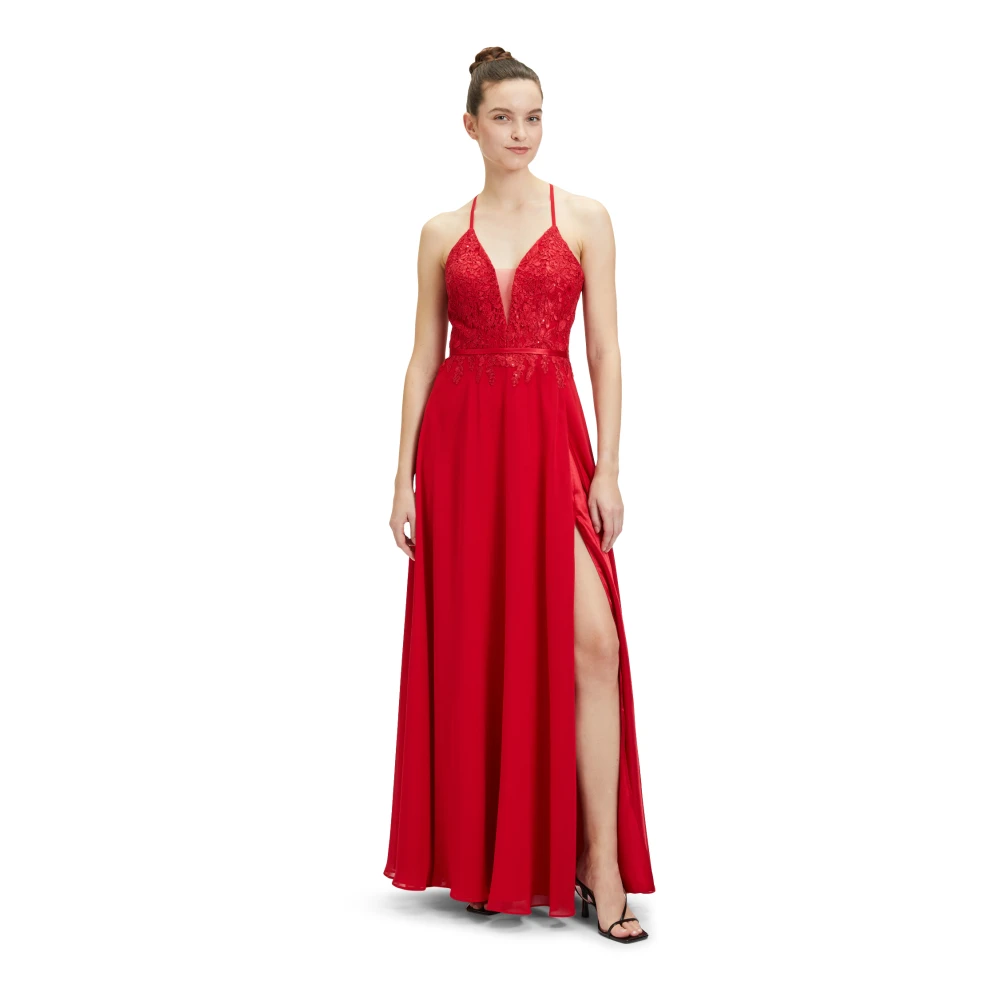 Vera Mont Geborduurde Avondjurk met Split Red Dames