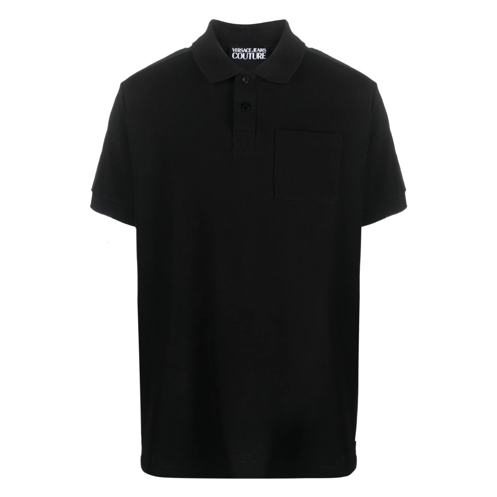 Versace Jeans Couture Men's Black Short Sleeve Polo Shirt - Polo Shirts - M - Tops