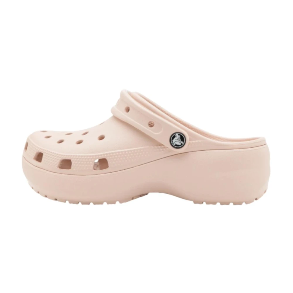 Crocs Pink Clogs, Female, 6 Uk, Classic Platform Clog In Quartz