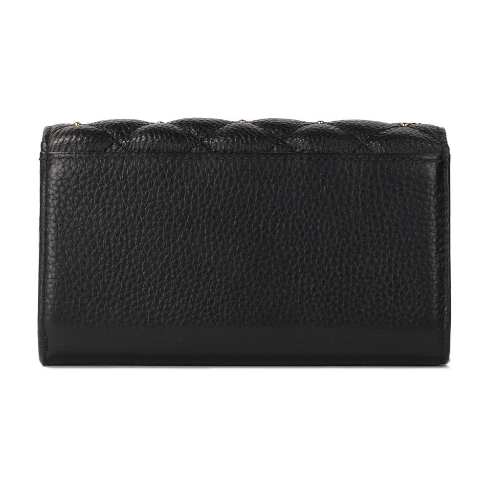 Kazar Stijlvolle zwarte portemonnee met quilten en strass Black Dames