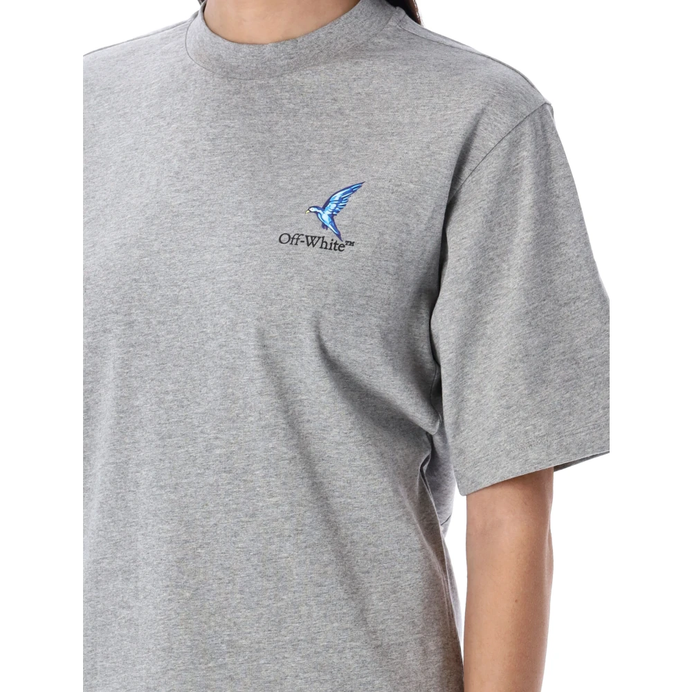 Off White Pijl Boxy Tee Gray Dames