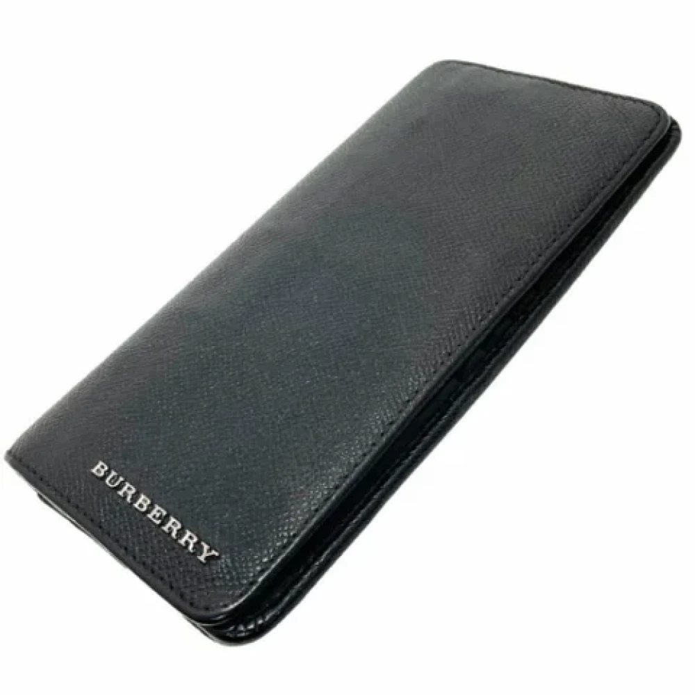 Burberry Vintage Pre-owned Leather wallets Black Dames
