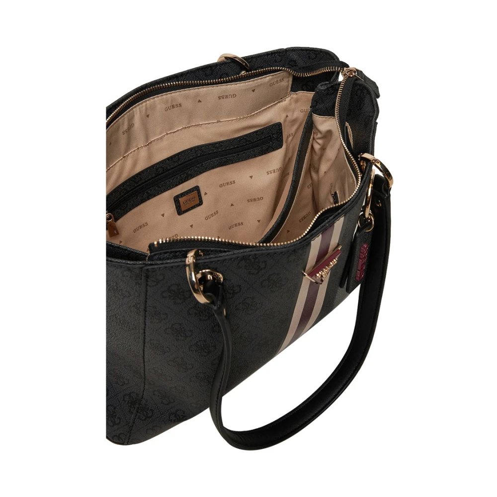 Guess Zwarte Shopper Tas met Gouden Details Black Dames