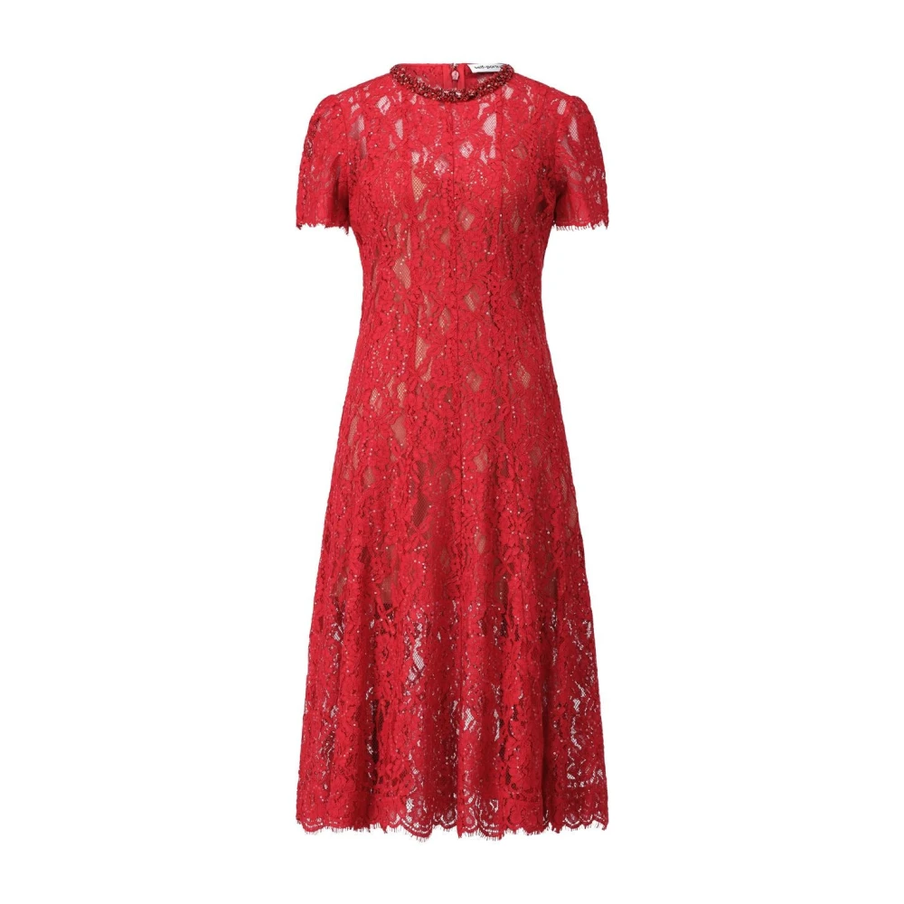 Self Portrait Kanten Avondjurk Elegante Silhouet Red Dames