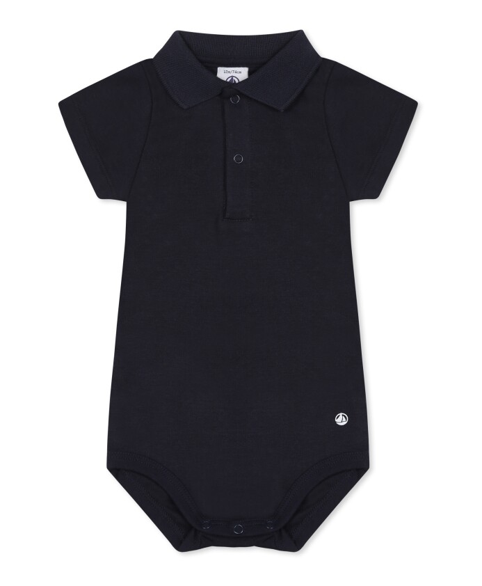 body-en-coton-bleu-avec-logo