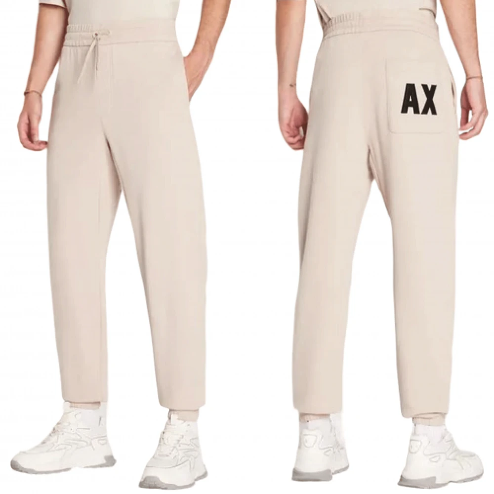 Armani Exchange Beige Katoenen Sweatpants Regular Fit Beige Heren