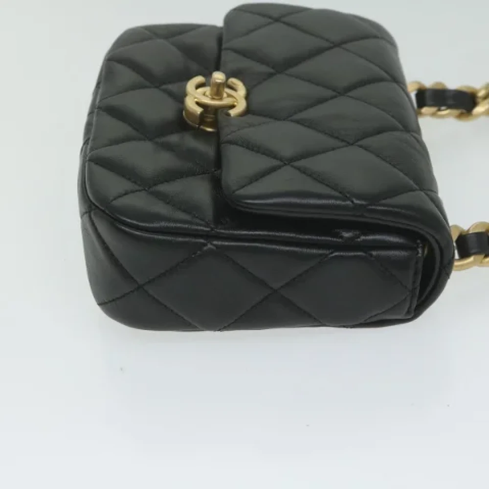 Chanel Vintage Pre-owned Leather chanel-bags Black Dames