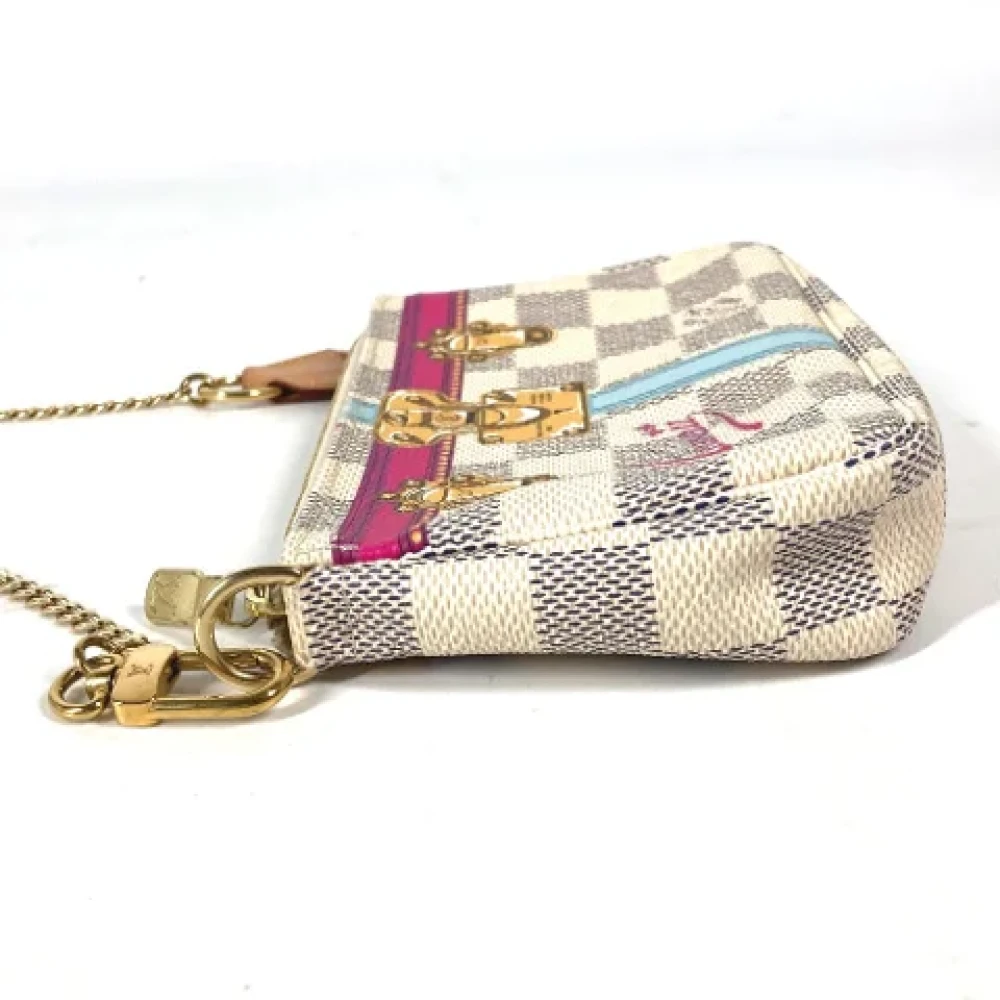 Louis Vuitton Vintage Pre-owned Cotton louis-vuitton-bags White Dames