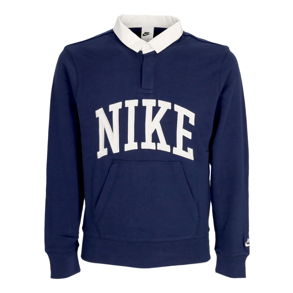 Nike Long Sleeve Polo Club Blue Heren