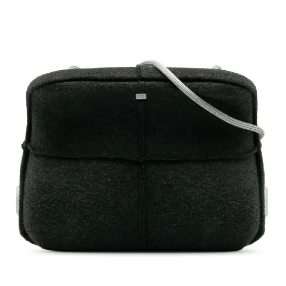 Chanel Vintage Pre-owned Wool chanel-bags Black Dames