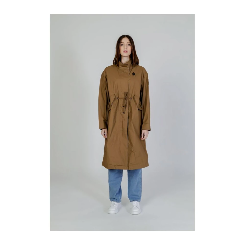 Blauer Groene Katoenen Parka Jas Dames Collectie Green Dames