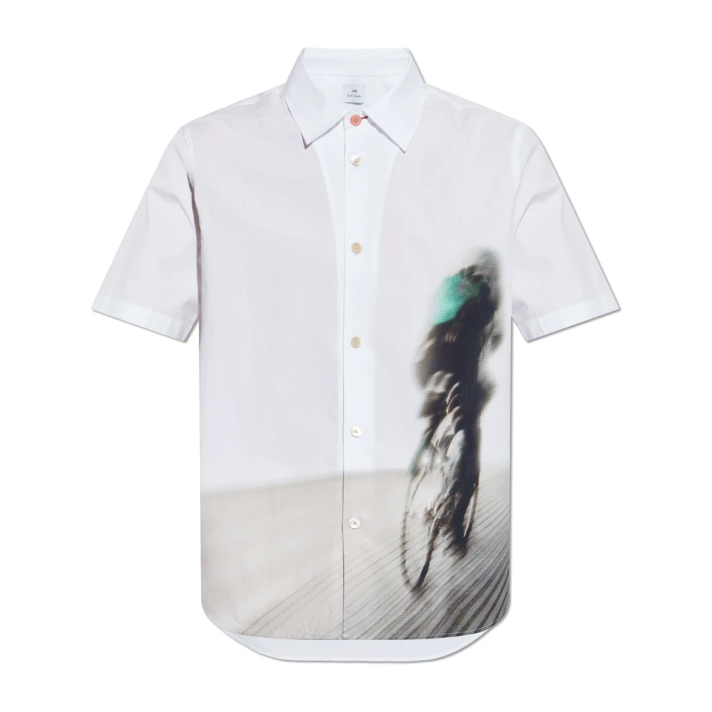 PS By Paul Smith Kortemouwenshirt White Heren
