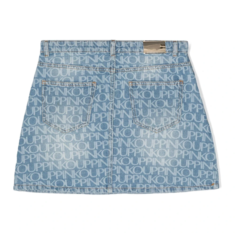 pinko Denim Logo Rok Blue Dames