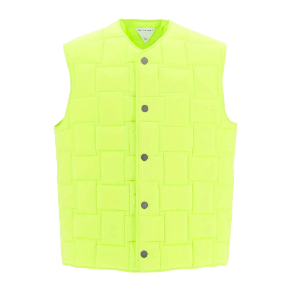 Bottega Veneta Groene Gewatteerde Vest Jas voor Heren Green Heren