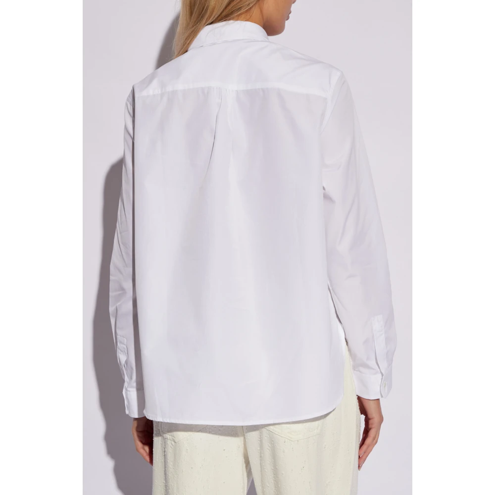 Maison Kitsuné Shirt met logo White Dames