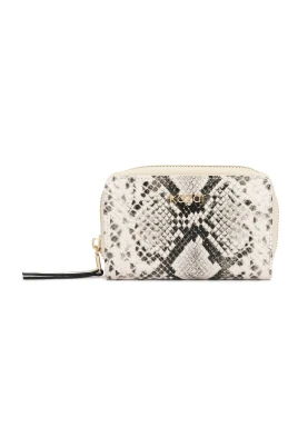 Snake Motif Präglat Läderplånbok