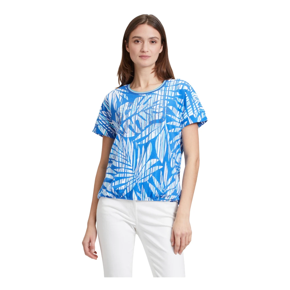 Betty Barclay Bloemenprint Casual Shirt met Elastische Taille Red Dames