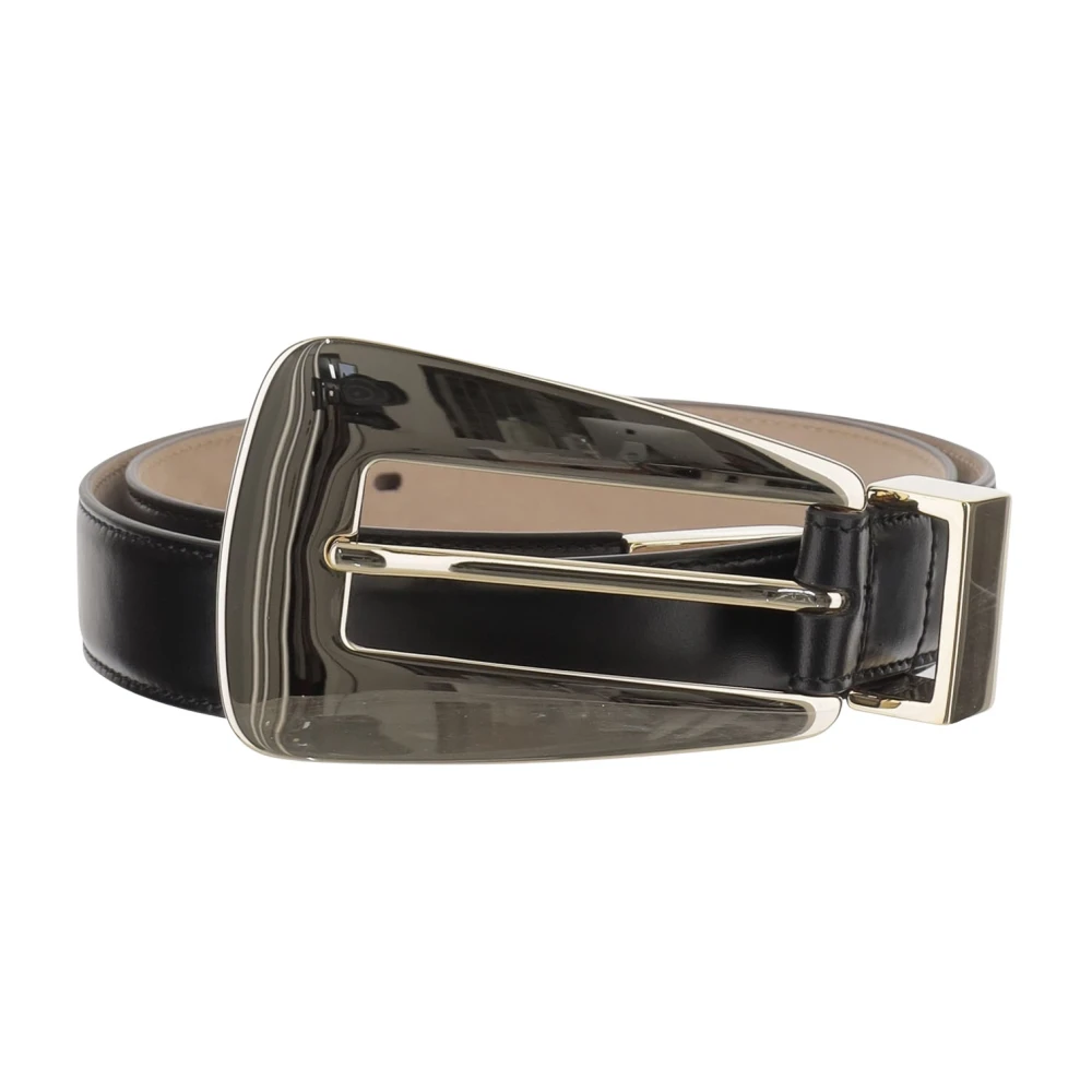 Khaite Gouden Gesp Lucca Riem Black Dames
