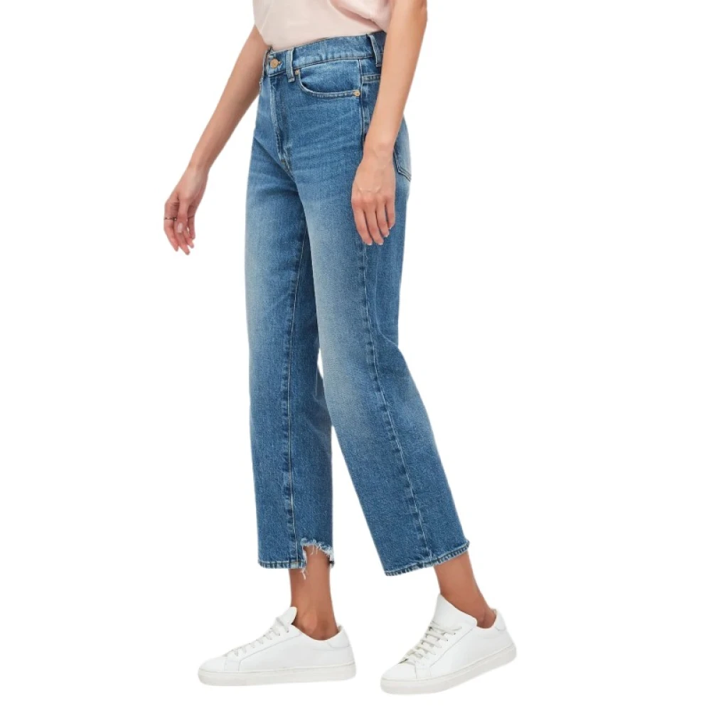 7 For All Mankind Cropped Jeans Blue Dames